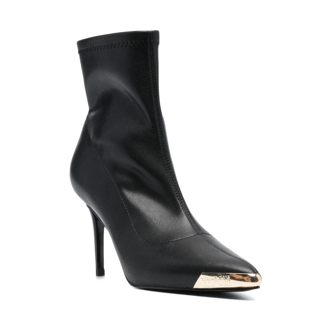 Versace Jeans Couture womens black casual closed scarlettbooties | Vilbury London