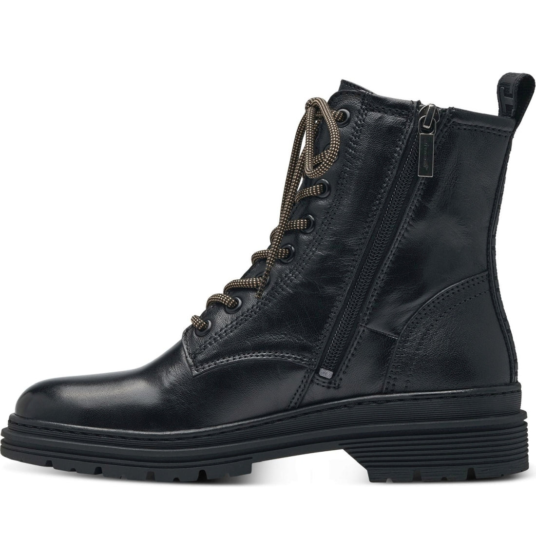 Tamaris womens black casual closed booties | Vilbury London