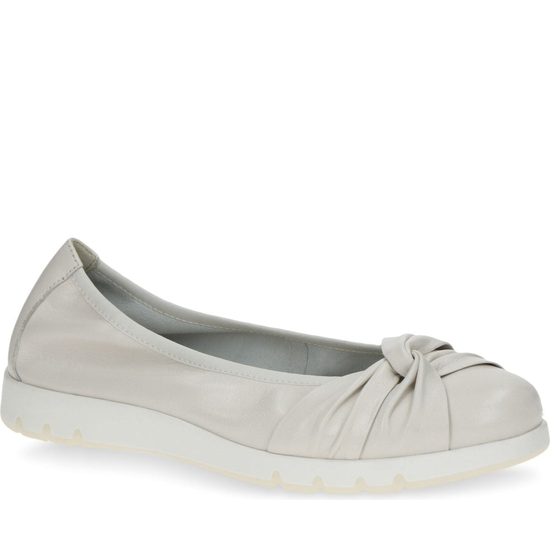 Caprice womens offwhite soft casual closed ballerinas | Vilbury London