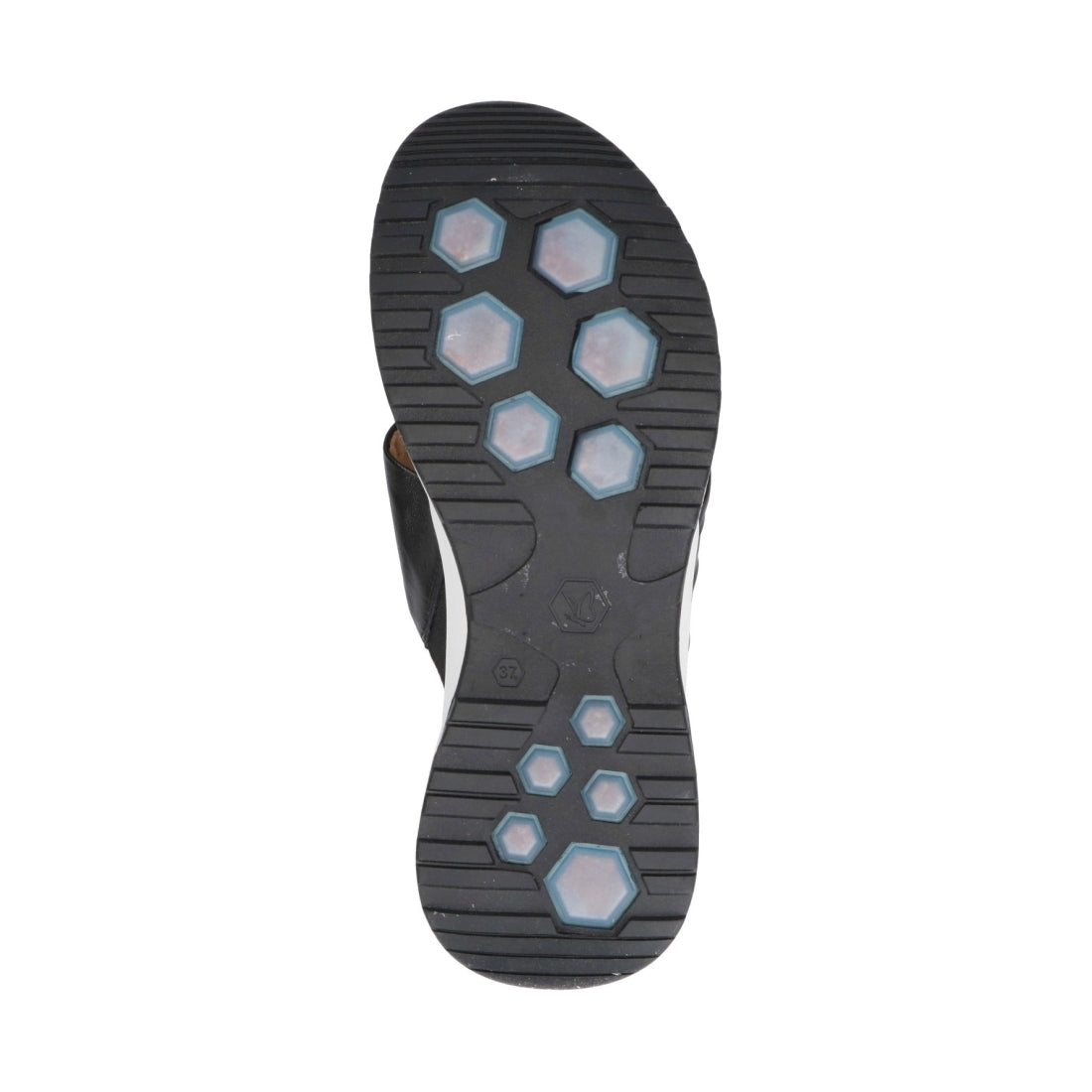 Caprice Womens black casual open slippers | Vilbury London