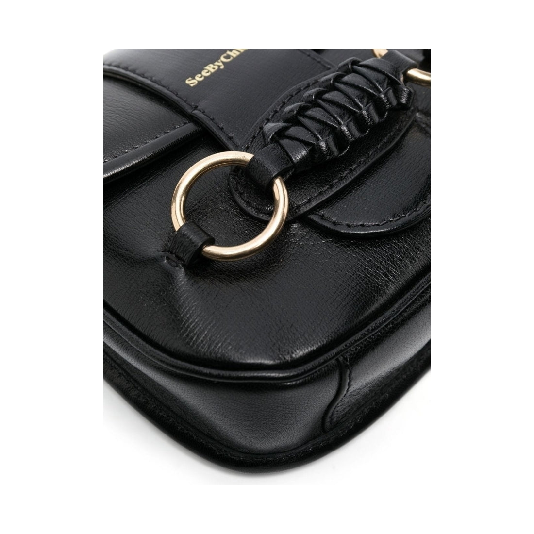See By Chloe womens black saddie satchel bag | Vilbury London
