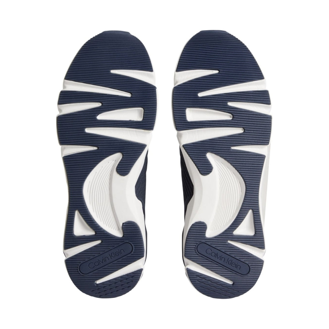 Calvin Klein mens calvin navy low top lace up knit shoe | Vilbury London