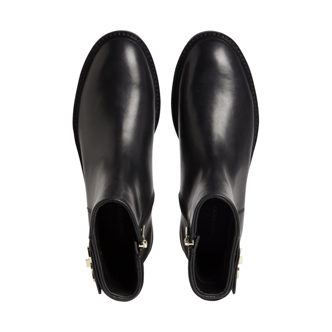 Calvin Klein womens Black rubber sole ankle boot whw-lth | Vilbury London