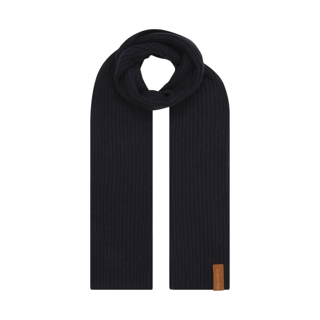 Calvin Klein mens Black cashmere scarf 30x180 | Vilbury London