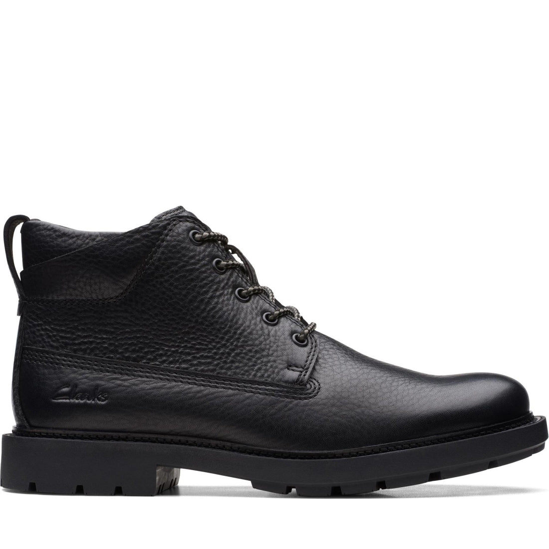 Clarks mens Black craftdale2 mid booties | Vilbury London