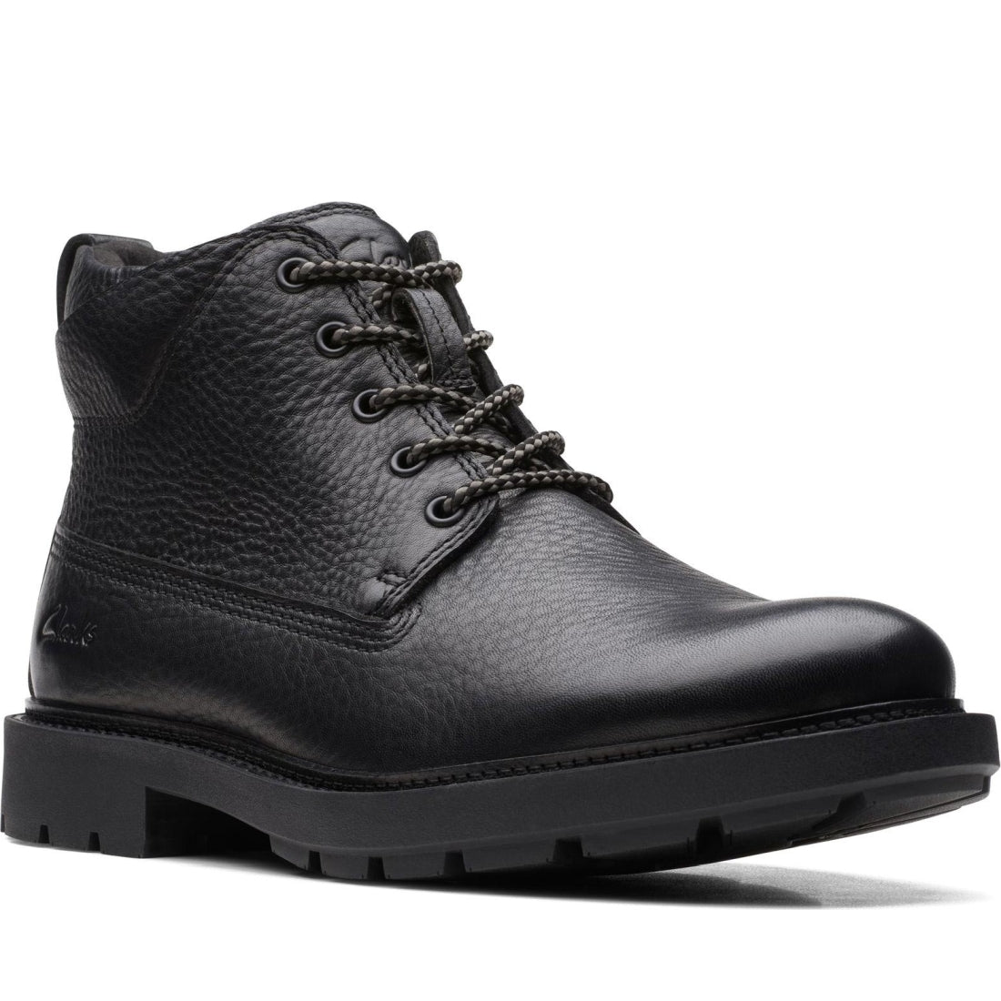 Clarks mens Black craftdale2 mid booties | Vilbury London