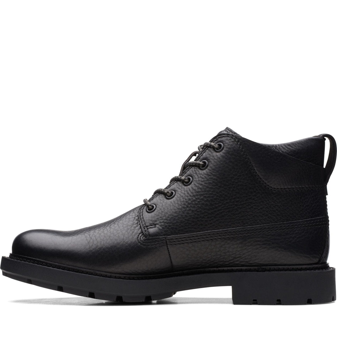 Clarks mens Black craftdale2 mid booties | Vilbury London