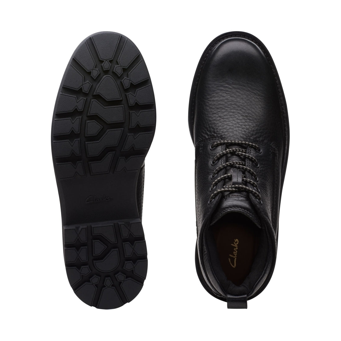 Clarks mens Black craftdale2 mid booties | Vilbury London