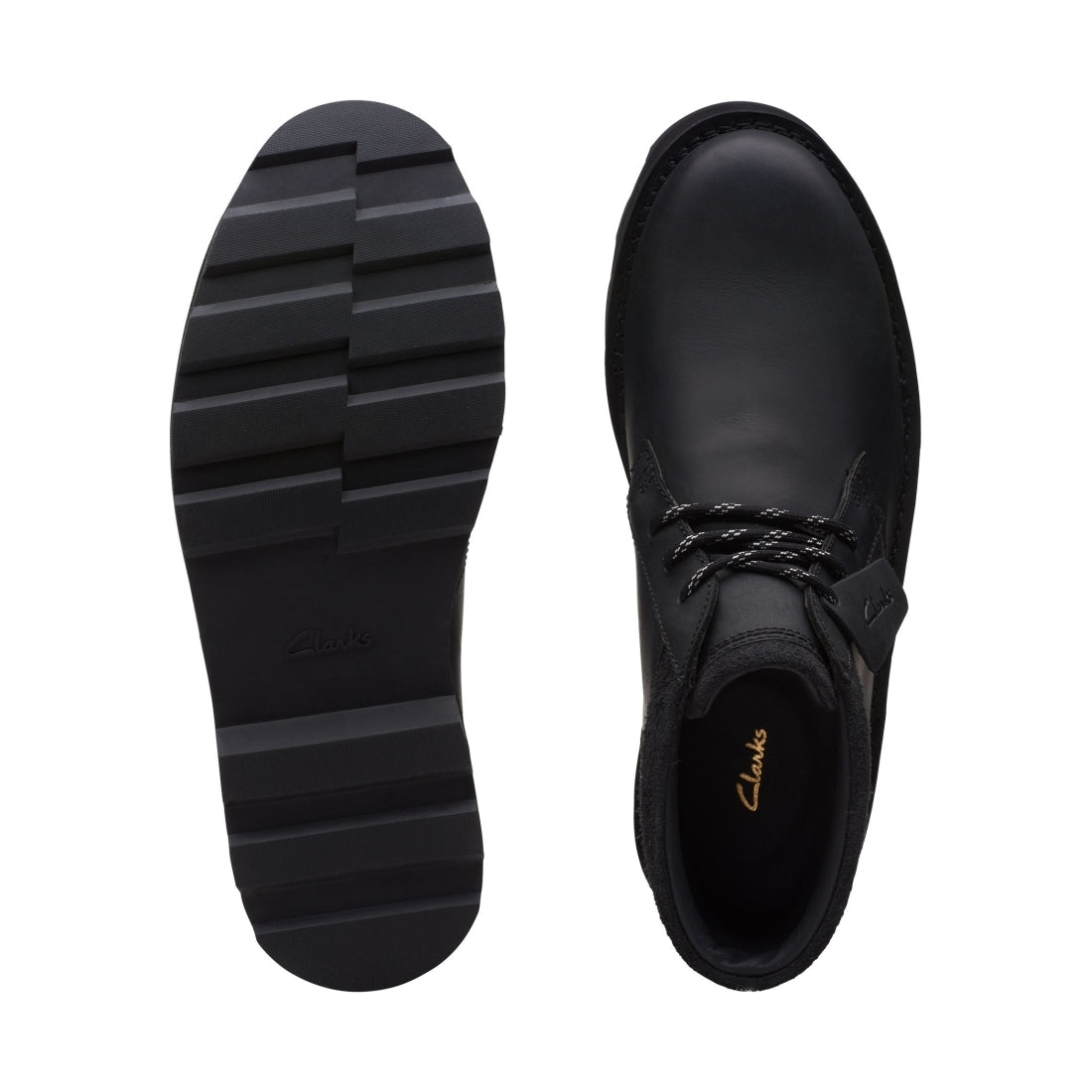 Clarks mens Black corston db wp booties | Vilbury London