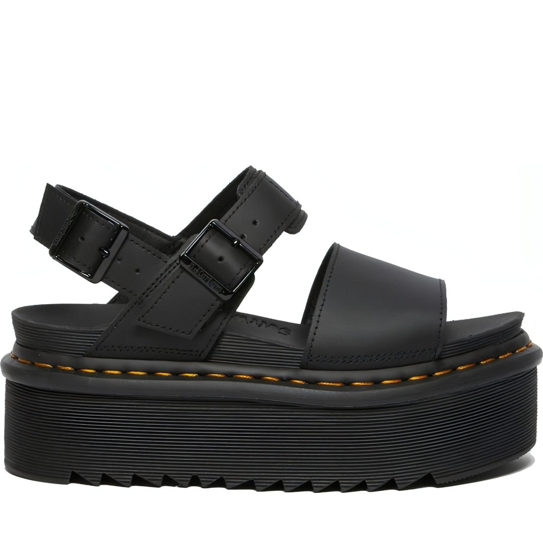 Dr. Martens womens black voss quad hydro sandals | Vilbury London