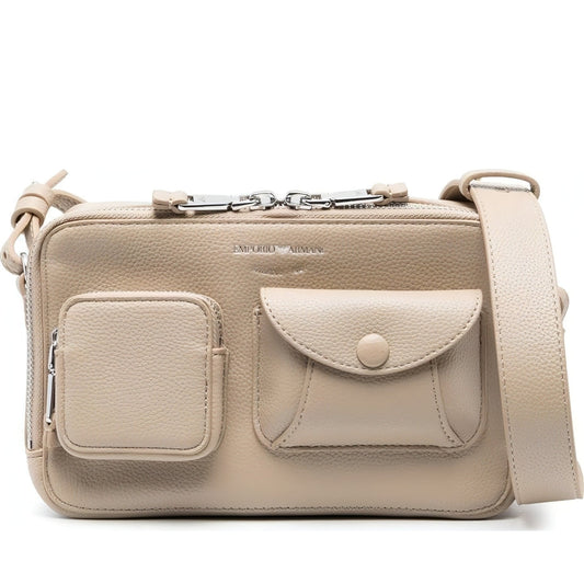 Emporio Armani womens tortora, dattero casual shoulder bag | Vilbury London