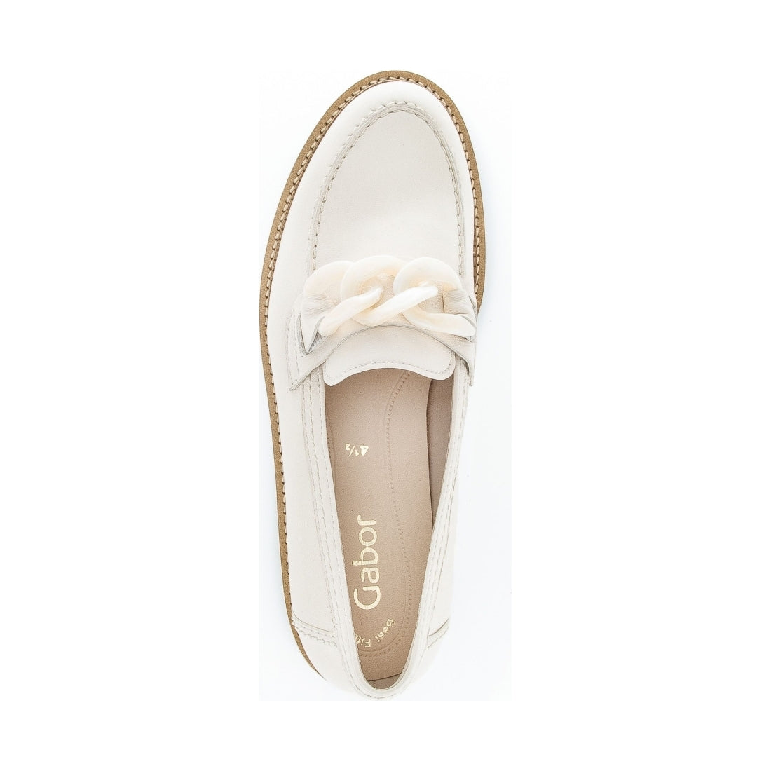 Gabor womens panna (latte) casual closed loafers | Vilbury London