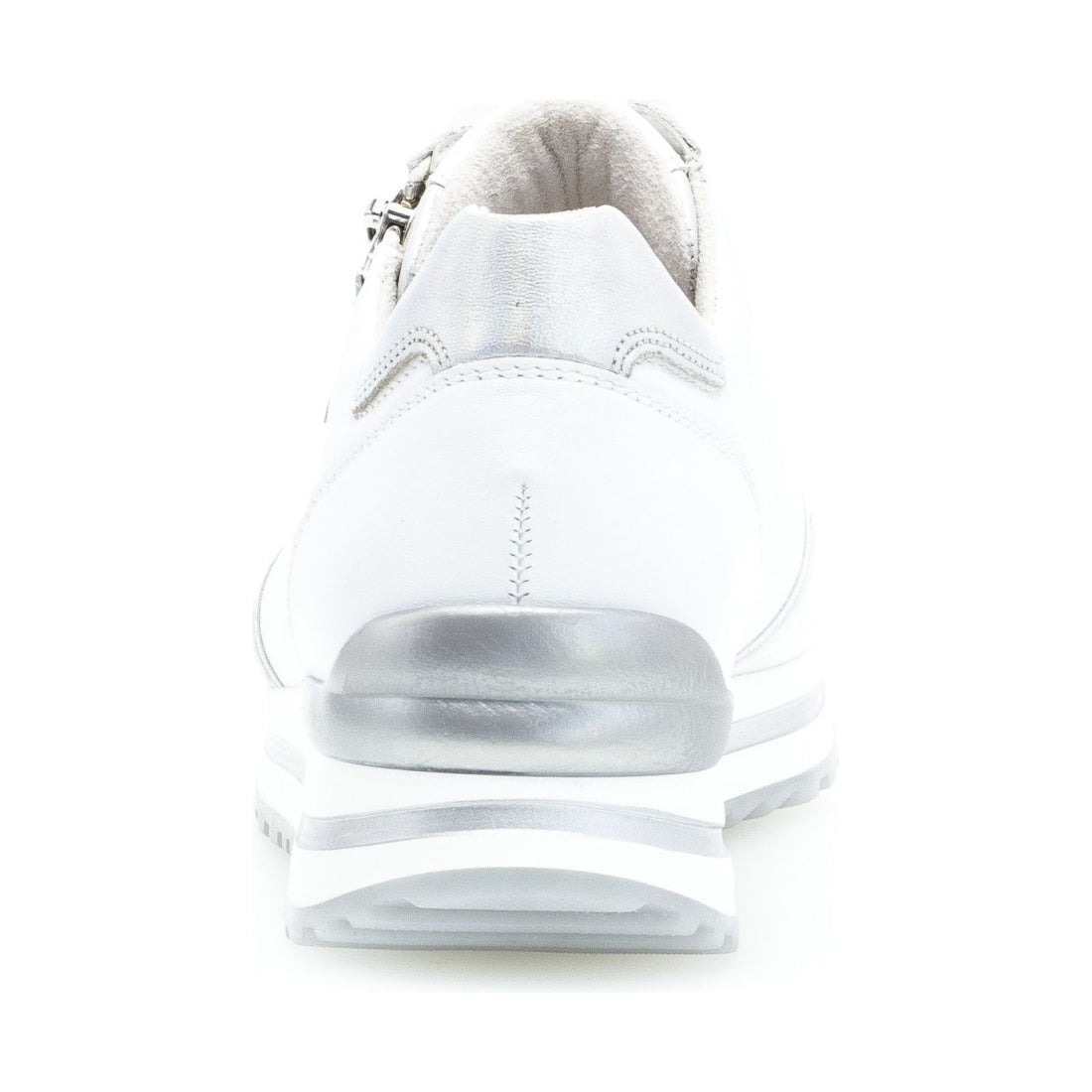 Gabor womens weiss, silber(perf) casual closed sport shoe | Vilbury London