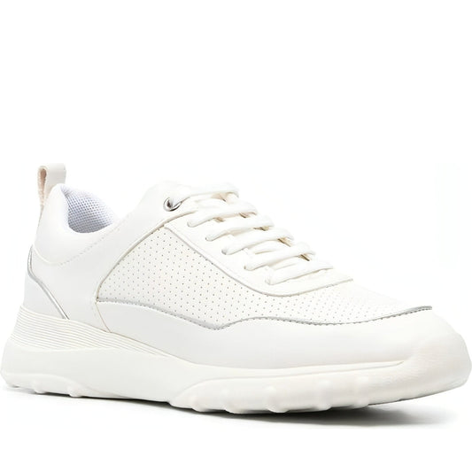 Geox womens off white alleniee sport shoes | Vilbury London