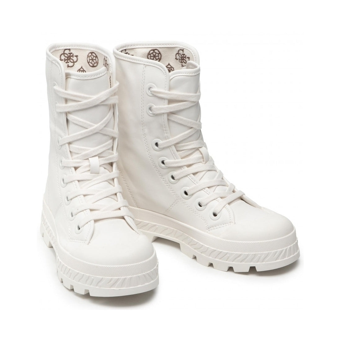 Guess Womens Cream horlo boots | Vilbury London