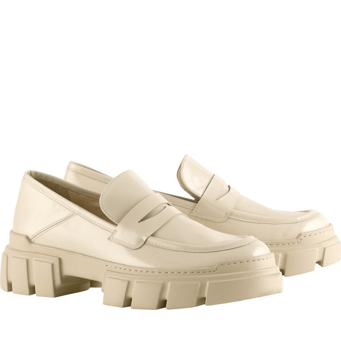 Hogl womens creme vince loafers | Vilbury London