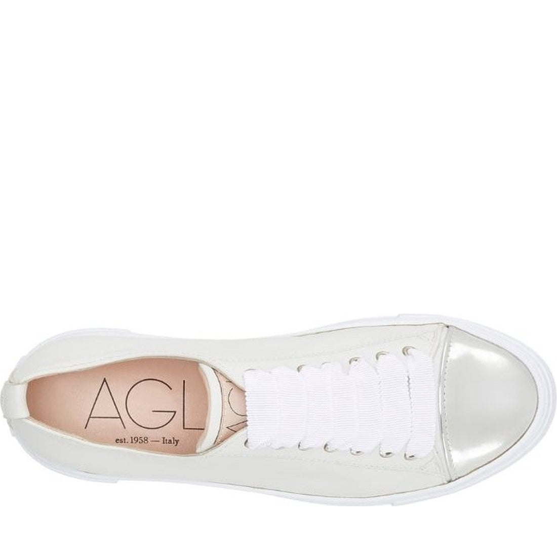 AGL womens silv whit whit whit mollie sport shoe | Vilbury London