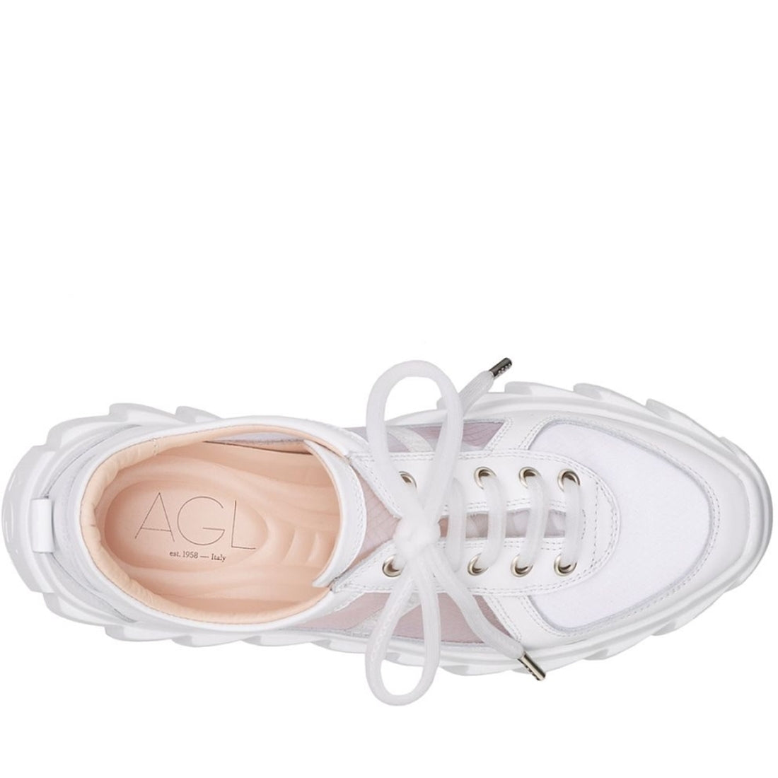 AGL Womens Whit Whit Bi blondie grid shoes | Vilbury London