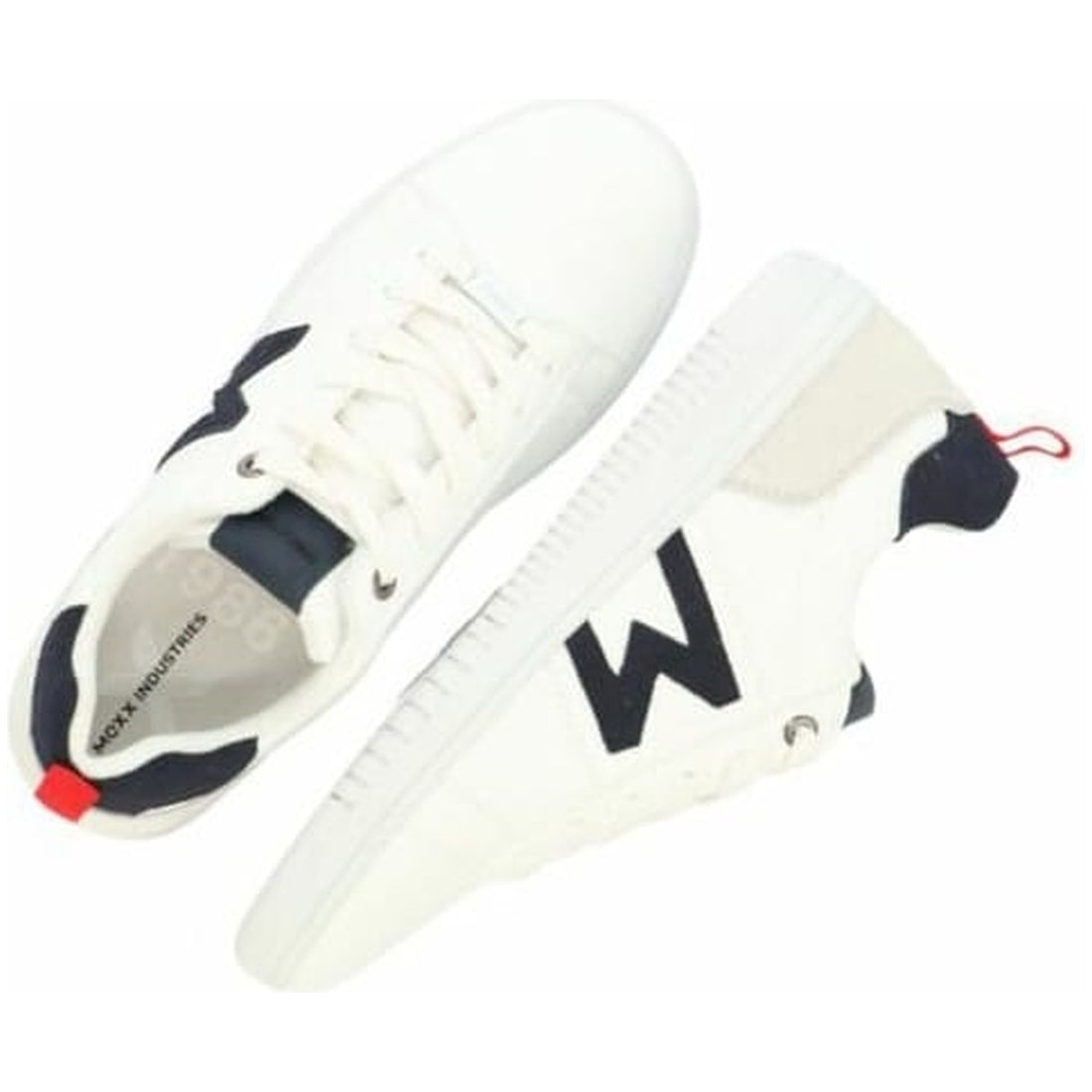 Mexx Mens White Navy joah shoes | Vilbury London