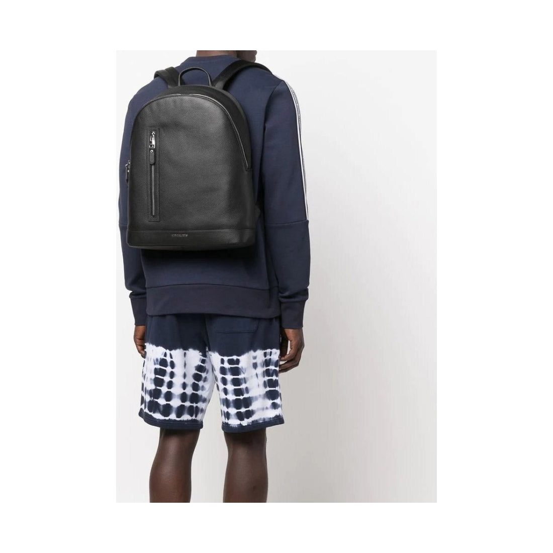 Michael Kors mens Black slim commuter backpack | Vilbury London