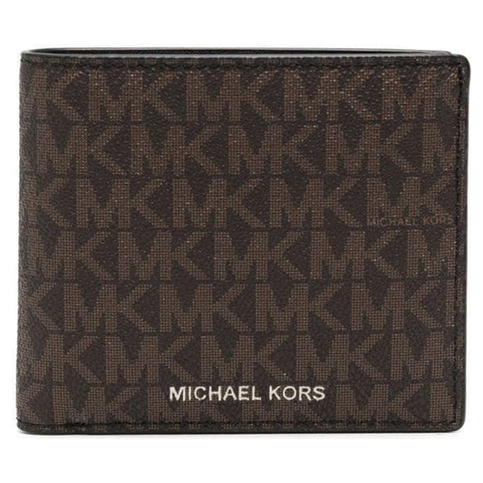 Michael Kors mens Brn Blk billfold wallet | Vilbury London