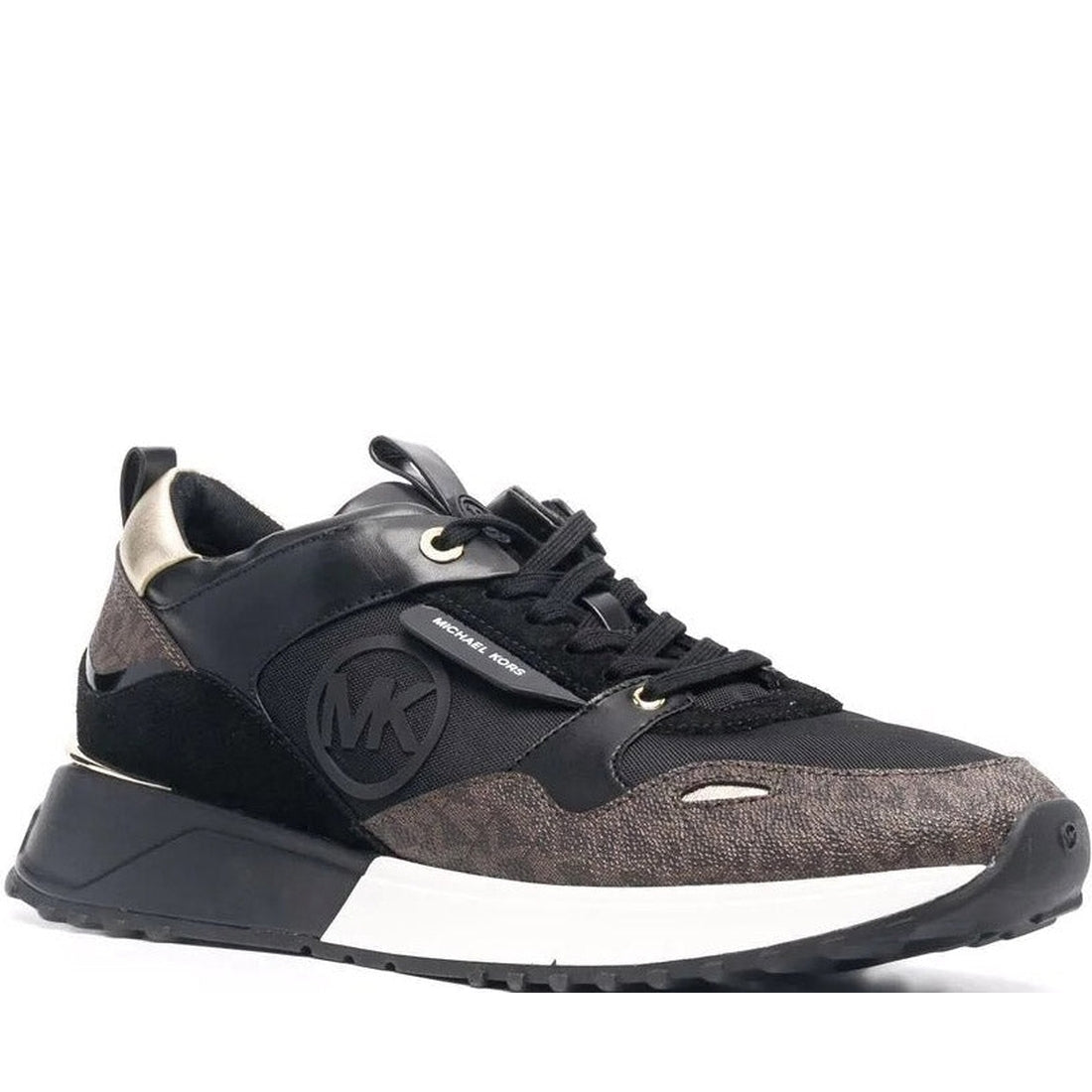 Michael Kors womens Black theo trainer | Vilbury London