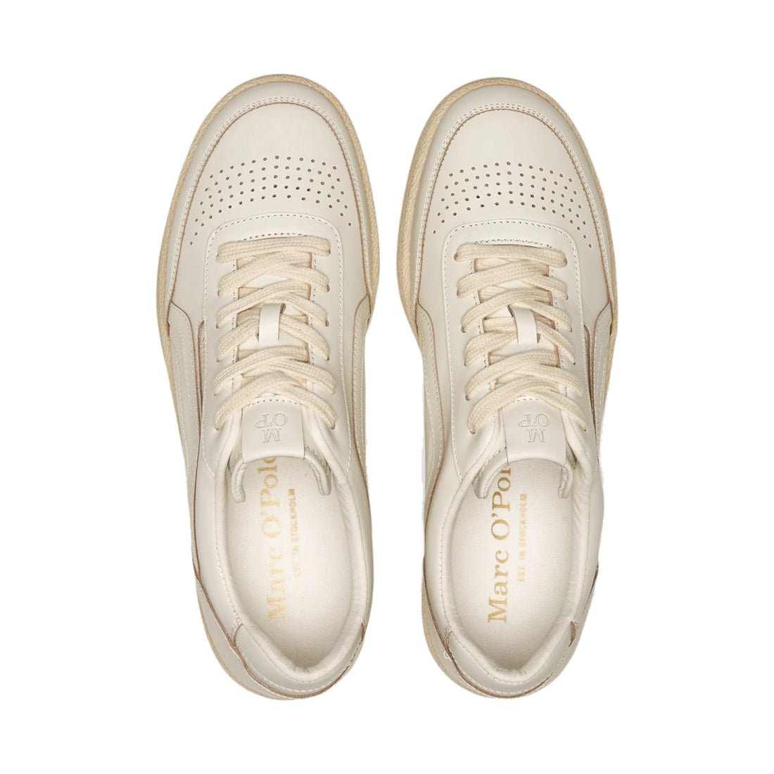 Marc O'Polo Mens Offwhite courtm shoes | Vilbury London