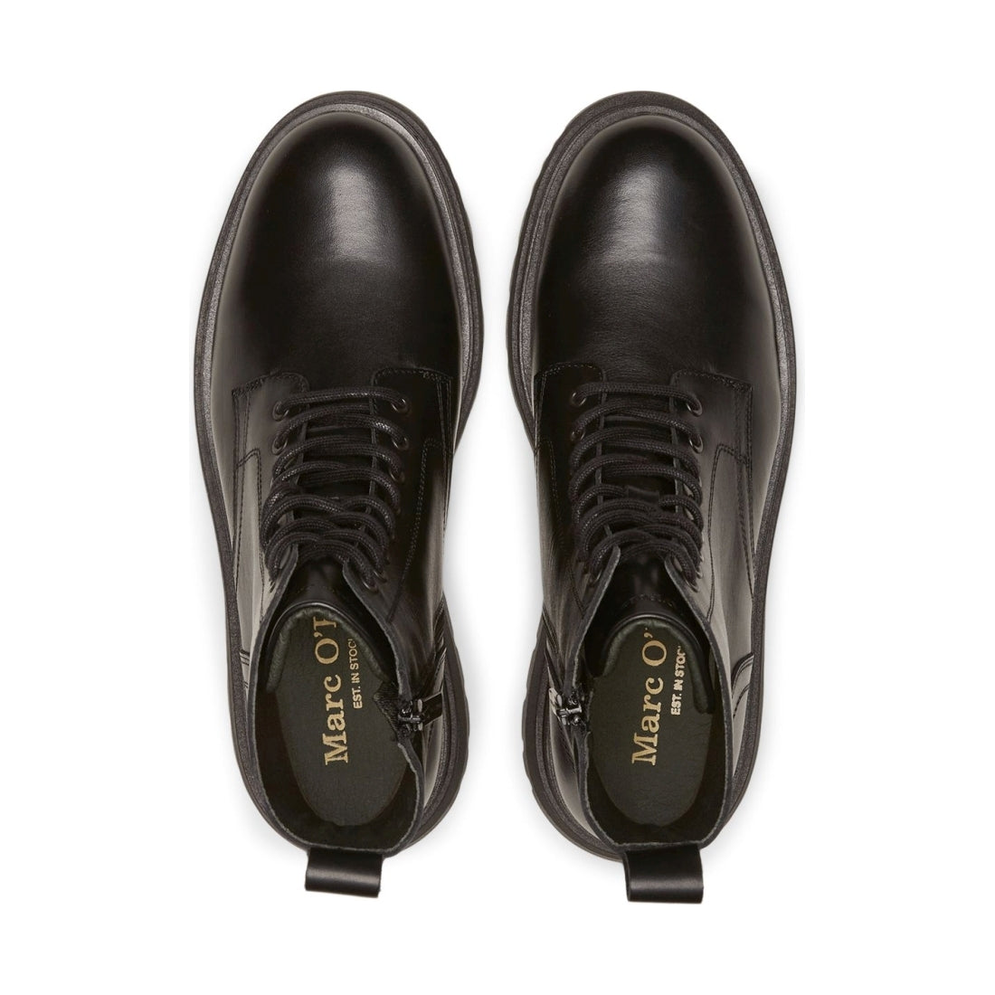 Marc O'Polo mens black casual closed booties | Vilbury London