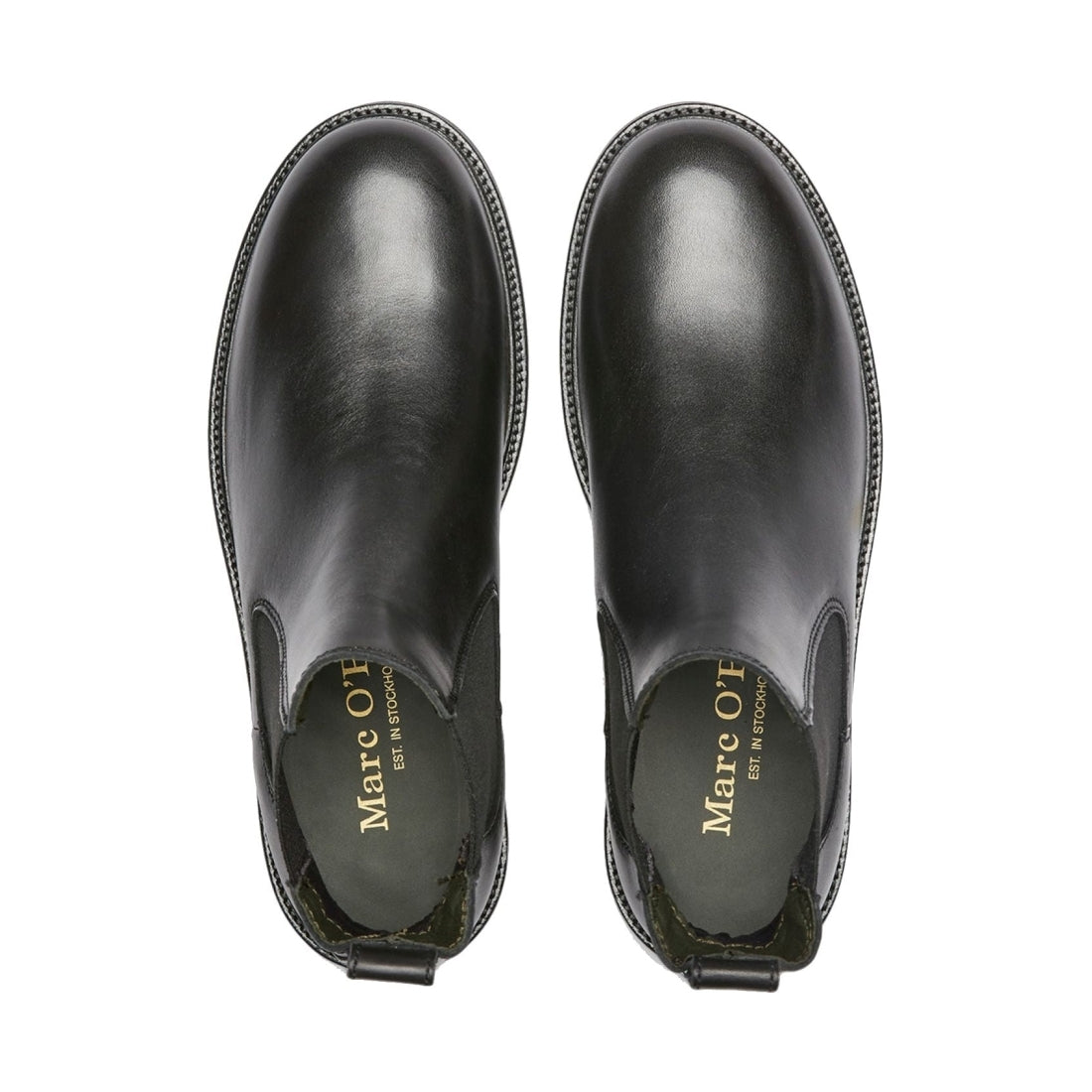 Marc O'Polo mens black casual closed booties | Vilbury London