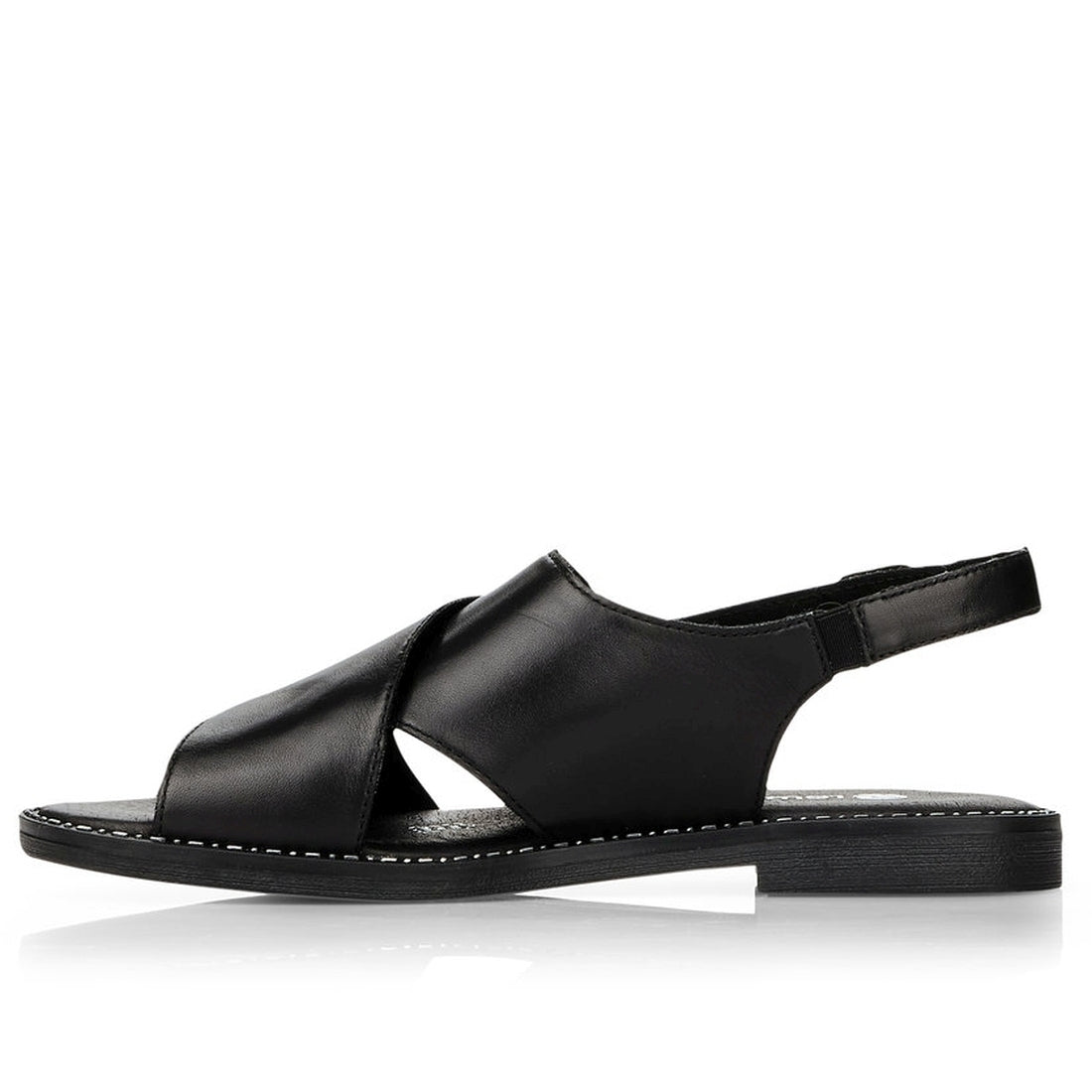 Remonte Womens black casual open sandals | Vilbury London