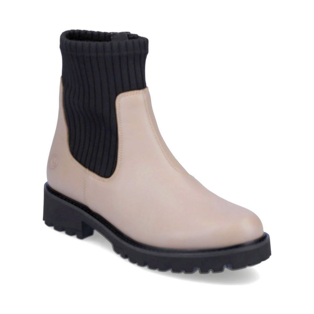 Remonte womens beige casual closed booties | Vilbury London