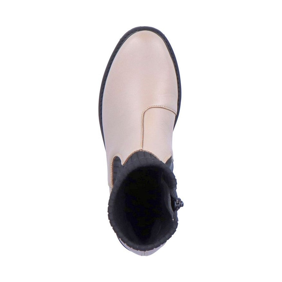 Remonte womens beige casual closed booties | Vilbury London