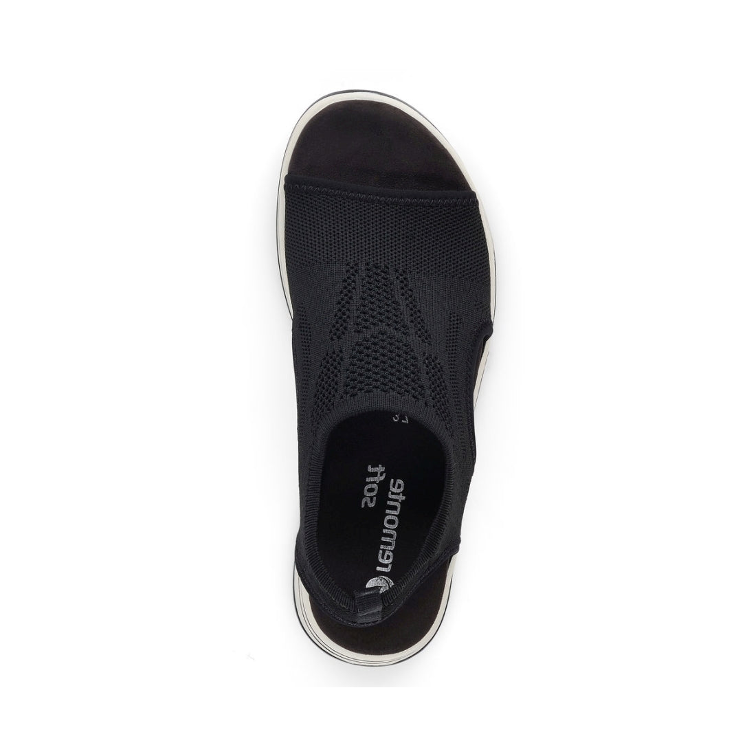 Remonte Womens black casual open sandals | Vilbury London