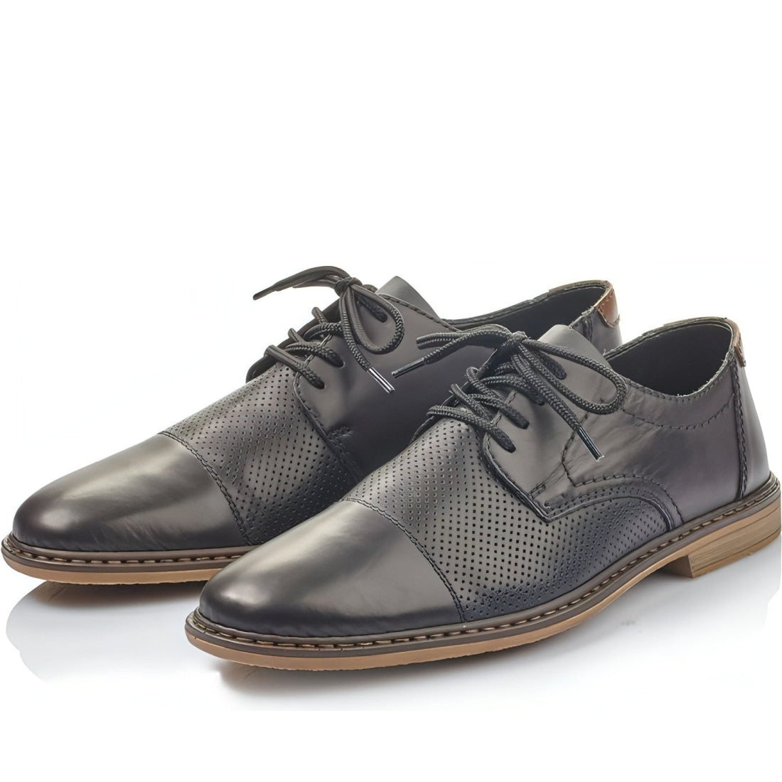 Rieker mens black classic closed formal | Vilbury London