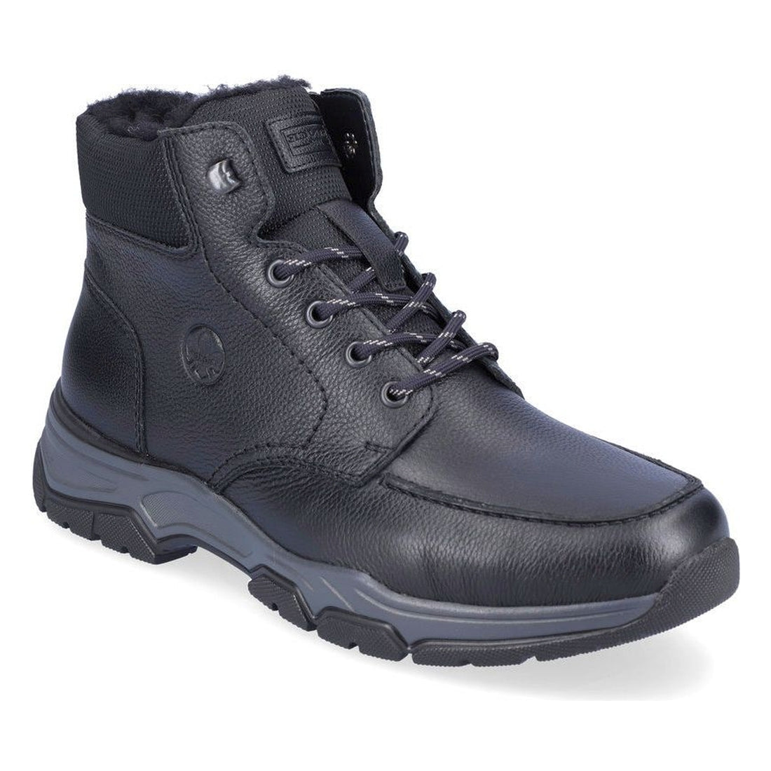 Rieker mens black casual closed booties | Vilbury London
