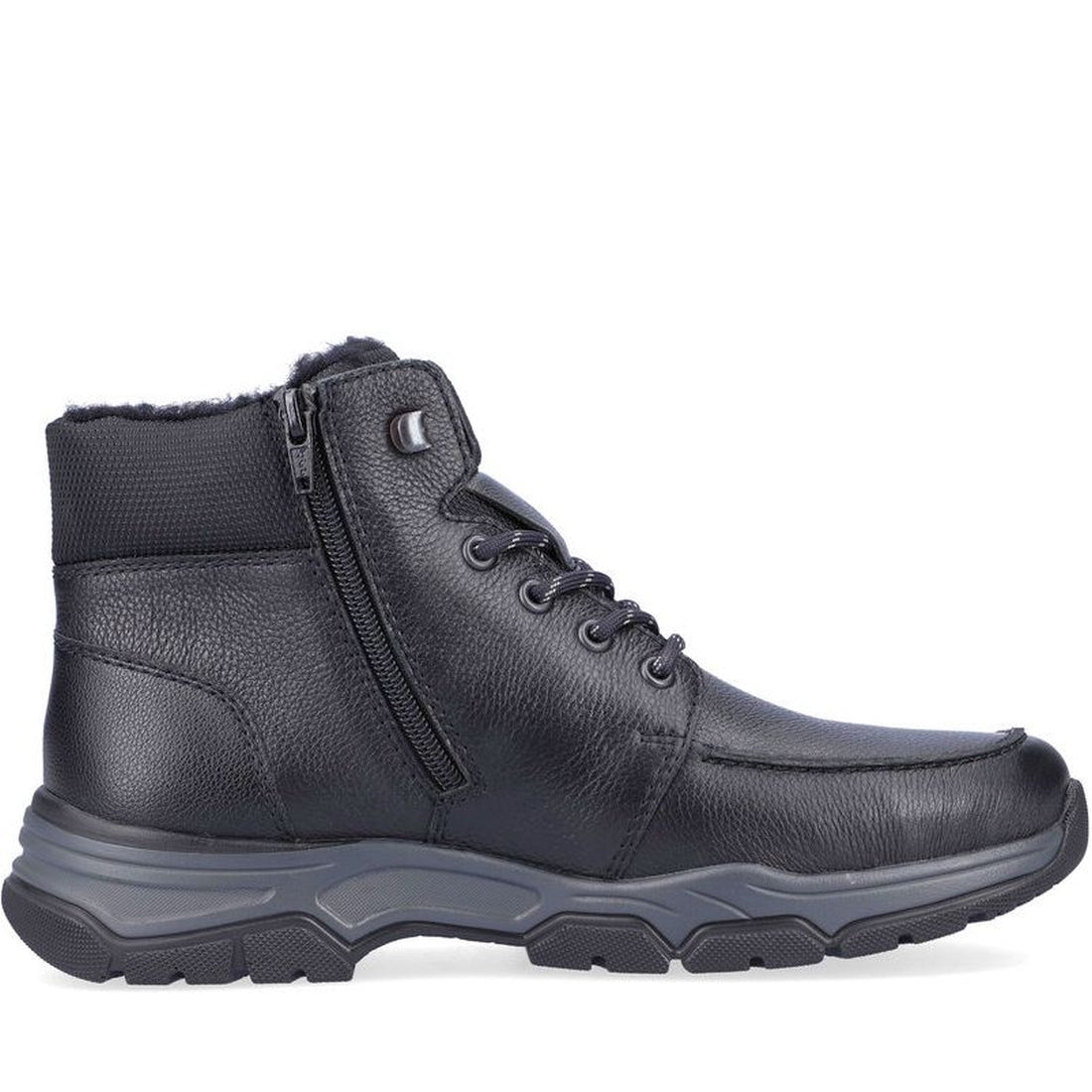 Rieker mens black casual closed booties | Vilbury London