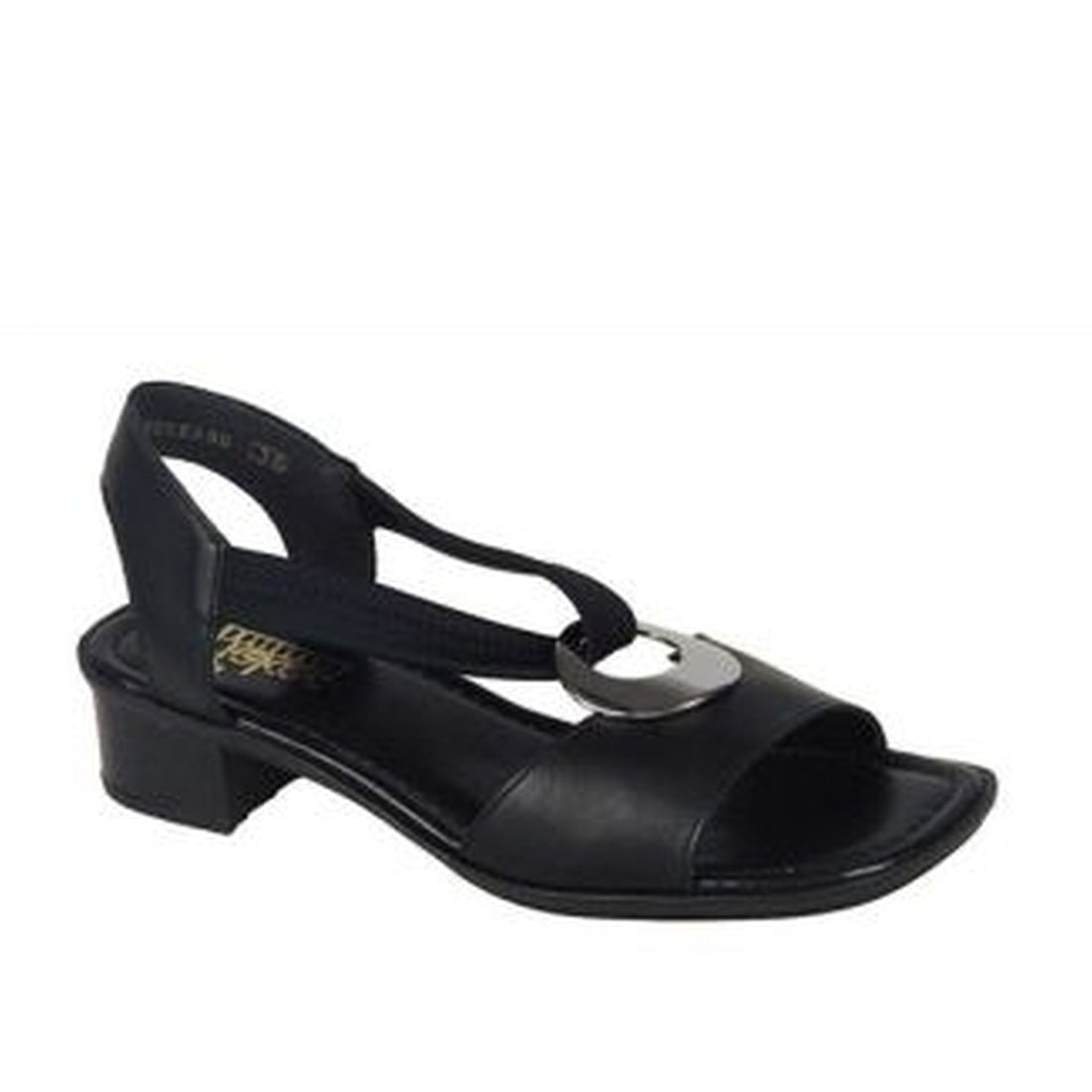 Rieker Womens black casual open sandals | Vilbury London