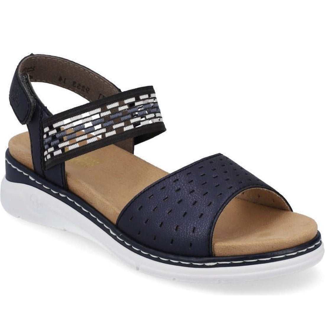 Rieker womens blue casual open sandals | Vilbury London