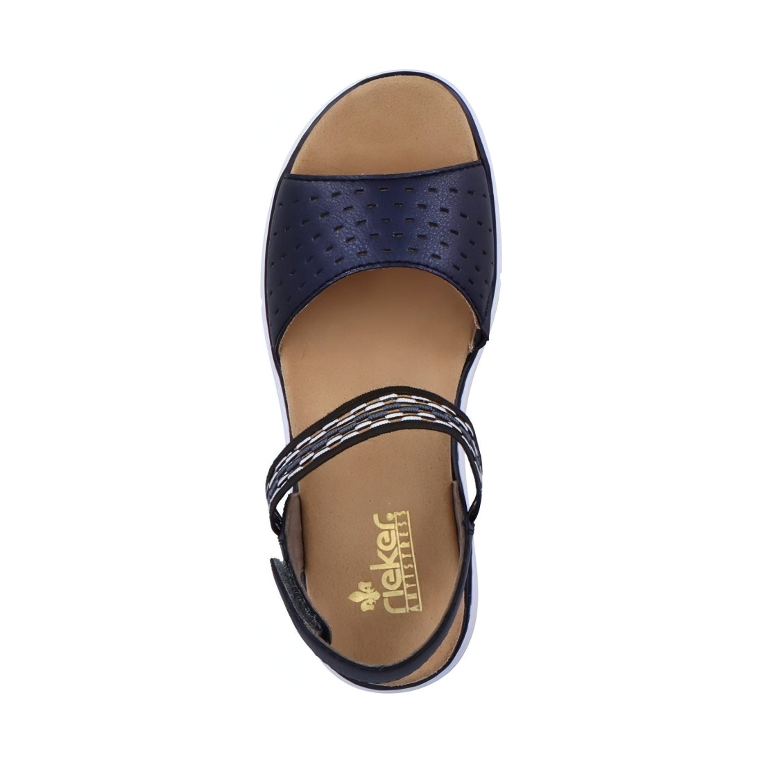 Rieker womens blue casual open sandals | Vilbury London