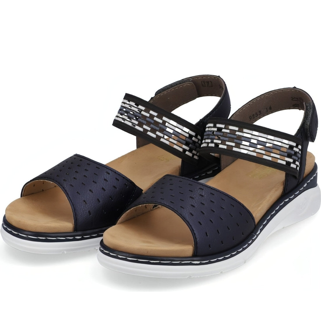 Rieker womens blue casual open sandals | Vilbury London