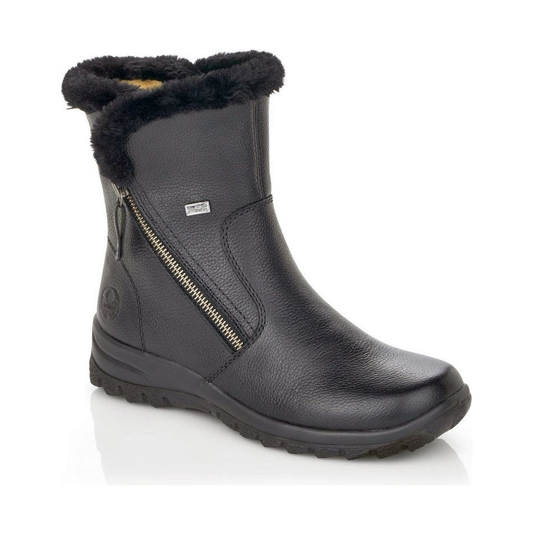 Rieker womens black casual closed booties | Vilbury London