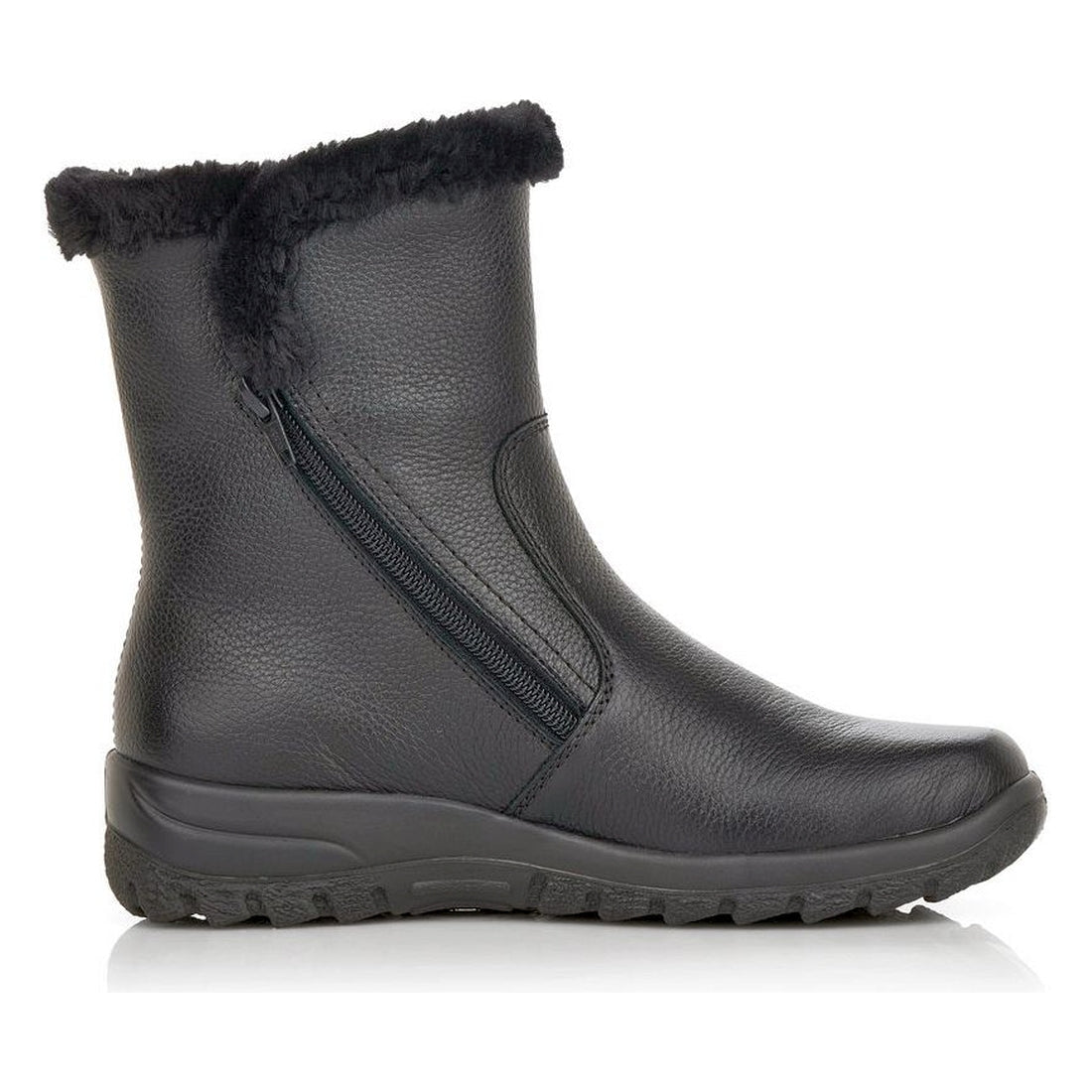 Rieker womens black casual closed booties | Vilbury London