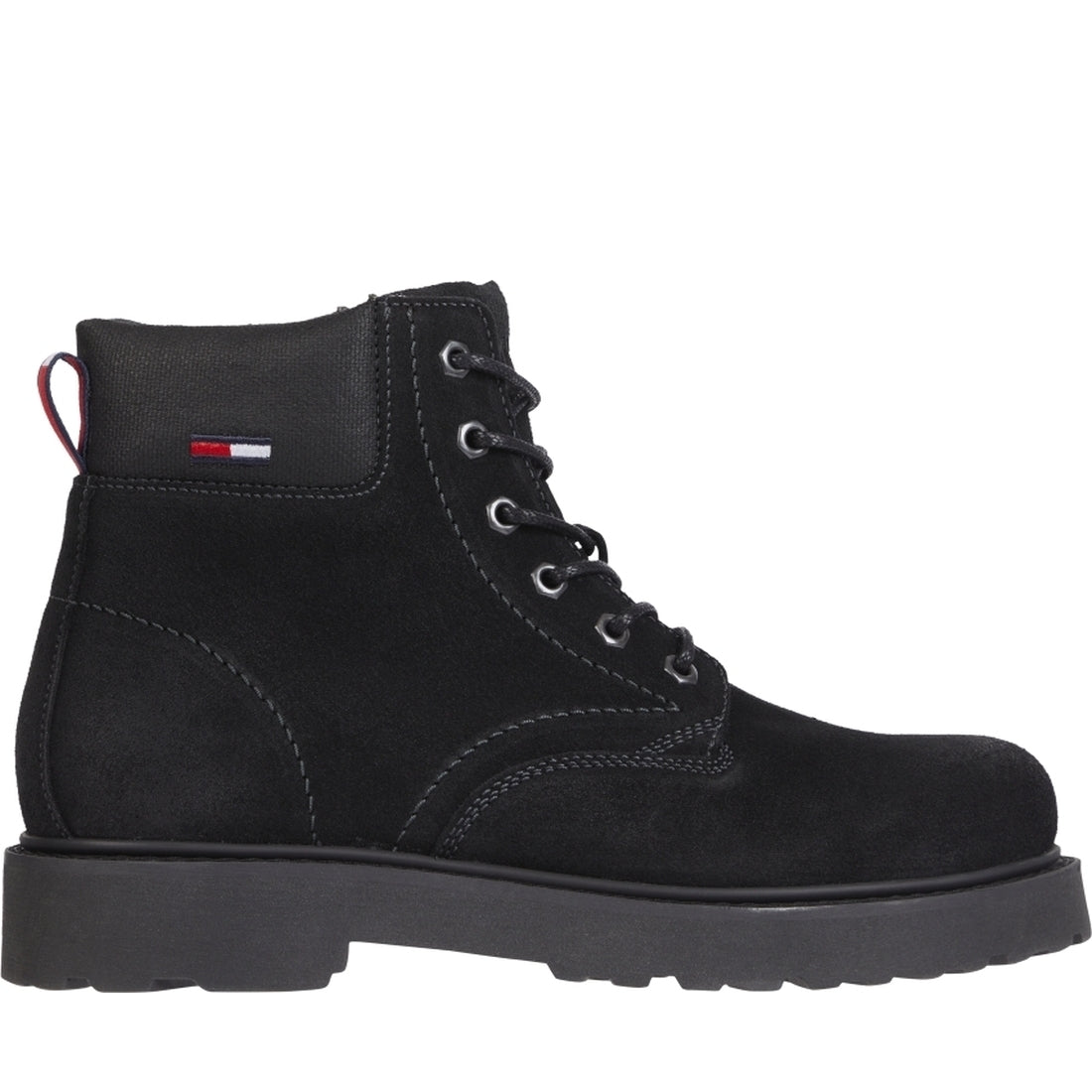 Tommy Jeans mens Black bran collar booties | Vilbury London