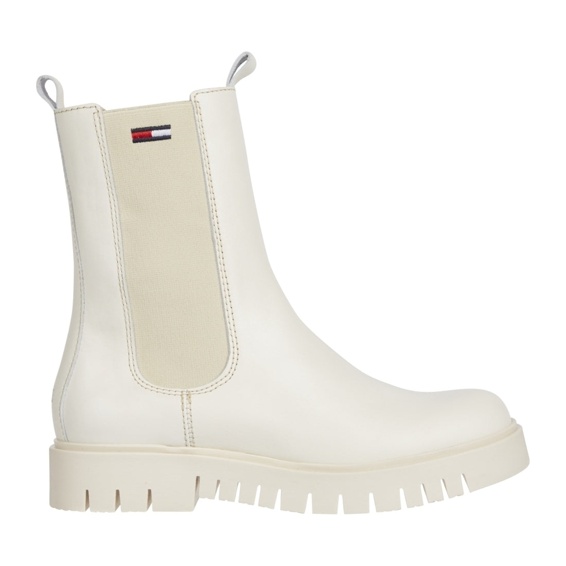 Tommy Jeans womens Ivory long chelsea boot | Vilbury London