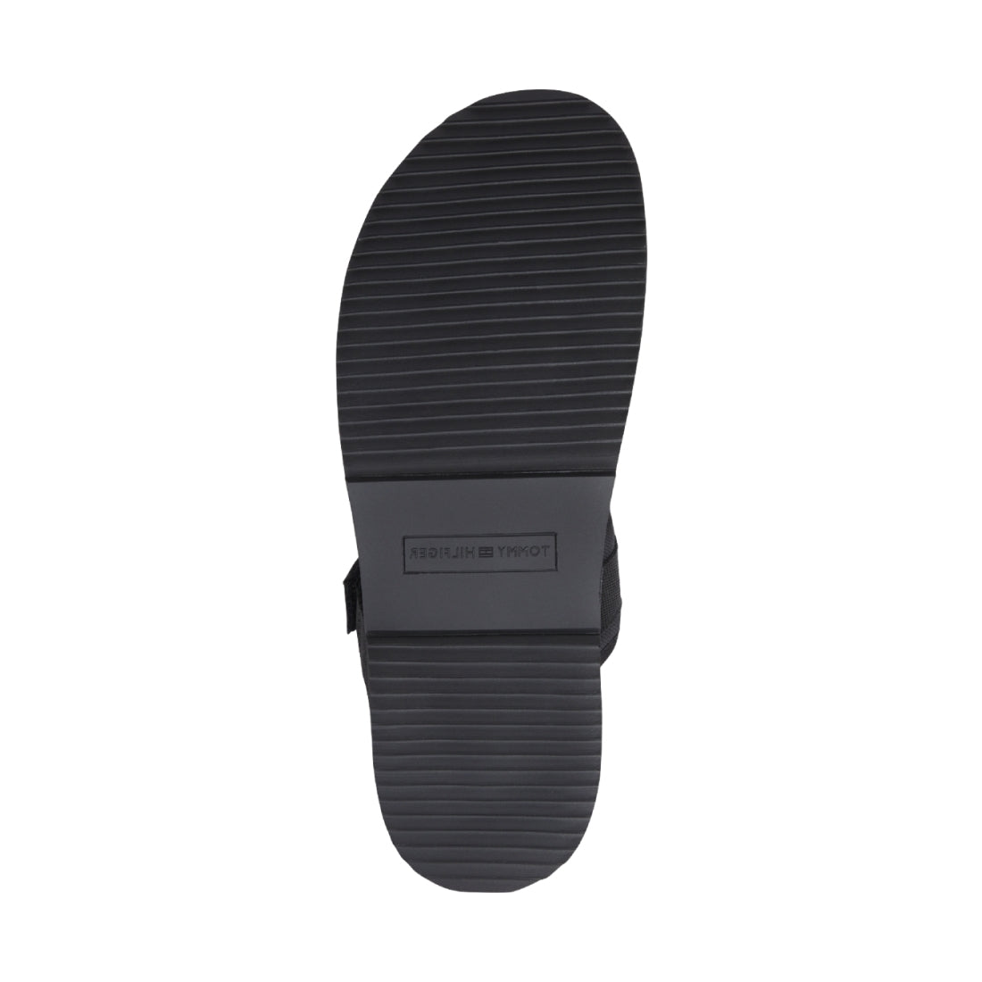 Tommy Hilfiger Mens Black cleated strappy sandal | Vilbury London