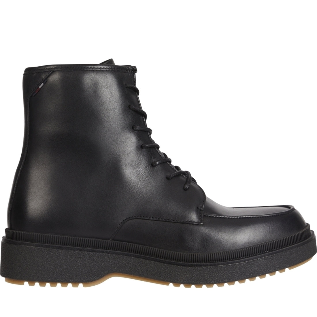 Tommy Hilfiger mens Black premium cleated lboot | Vilbury London