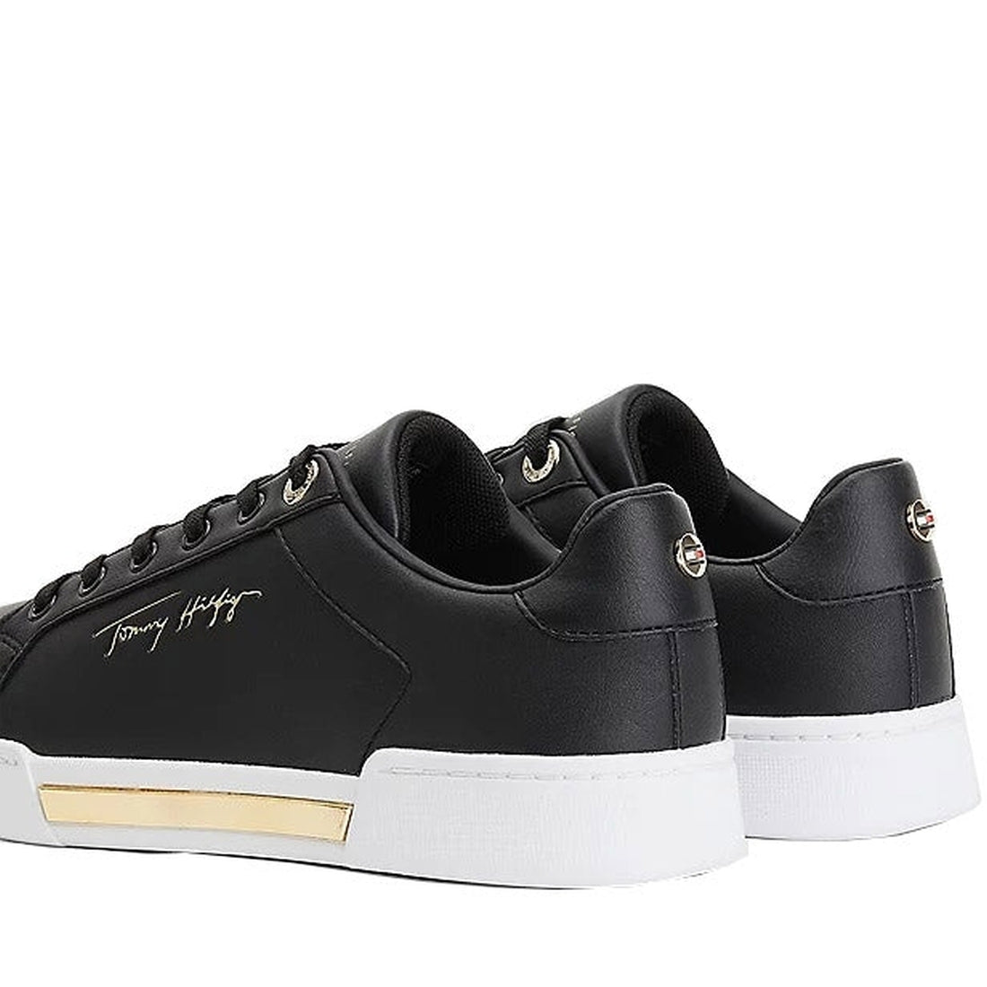 Tommy Hilfiger Womens Black elevated sneaker | Vilbury London