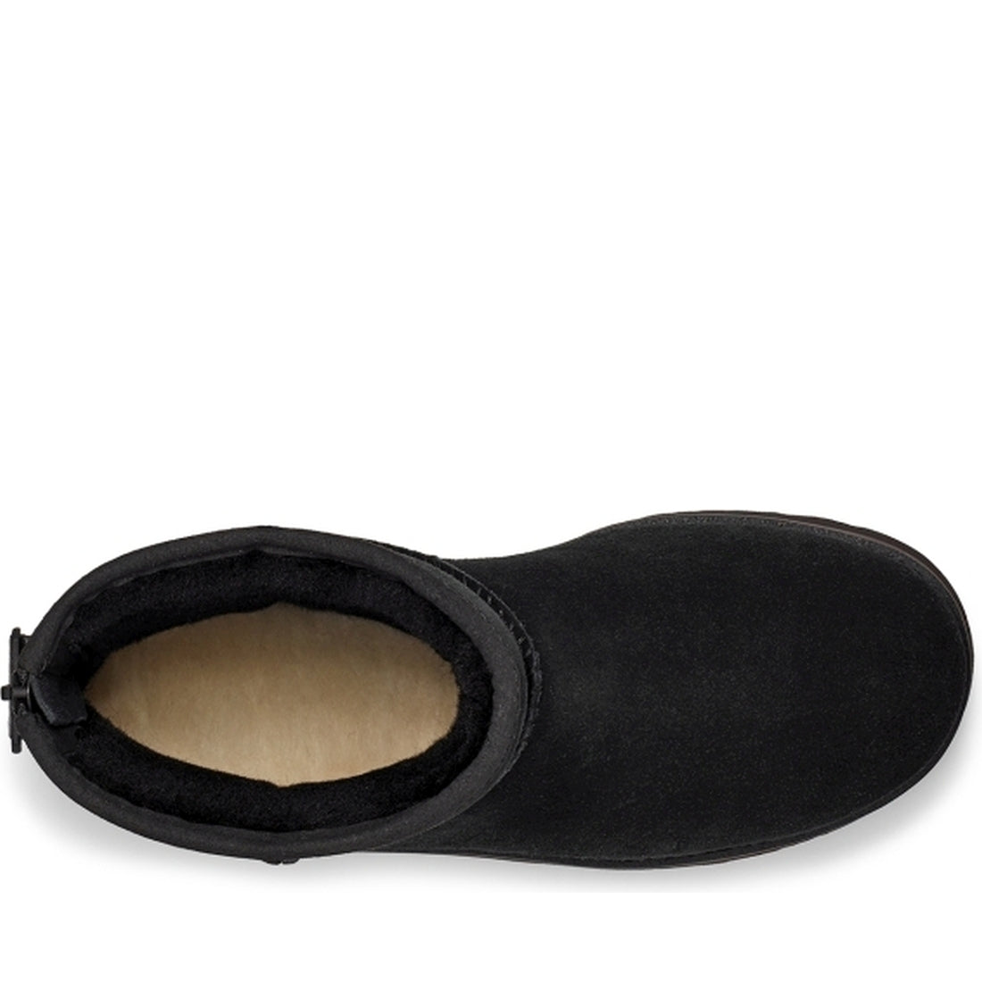 UGG womens Black classic mini logo zip booties | Vilbury London