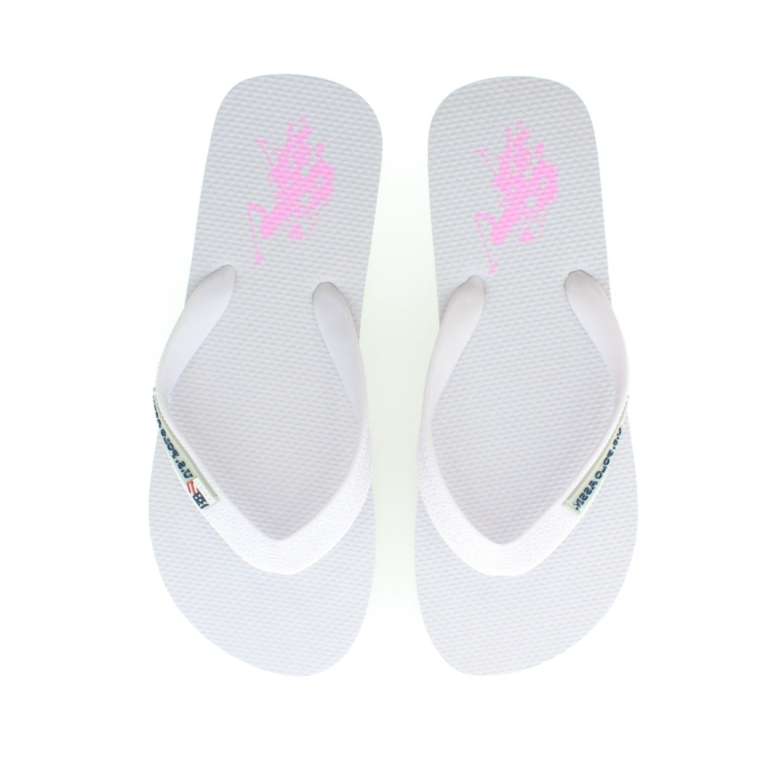 U.S. Polo Assn. Womens Whi vaian flip flops | Vilbury London