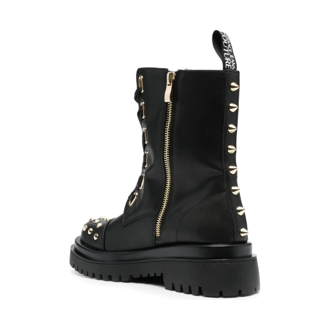 Versace Jeans Couture womens black casual closed booties | Vilbury London